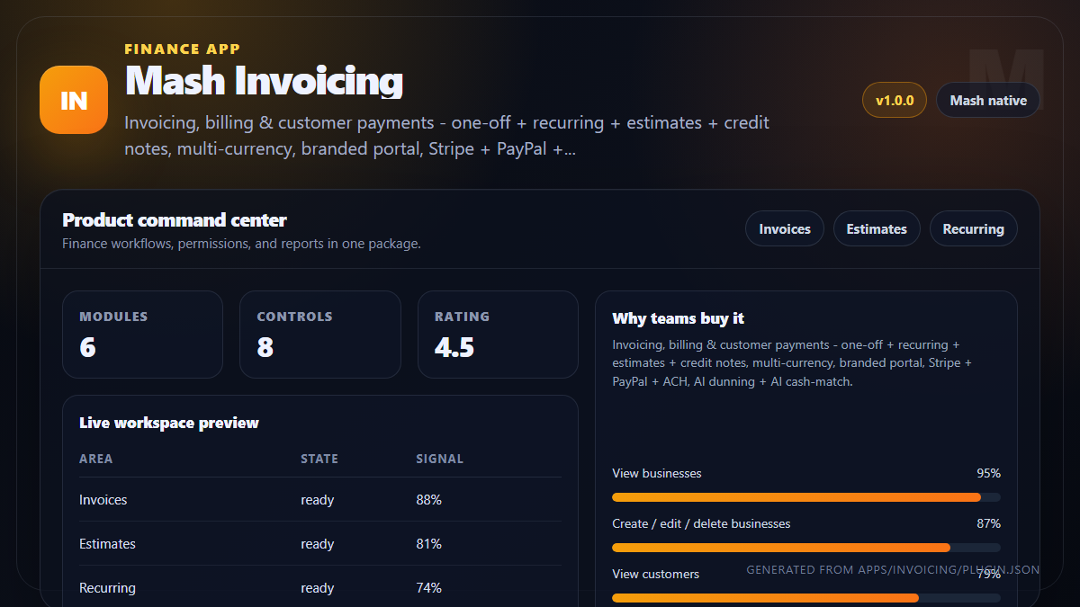 Invoicing preview